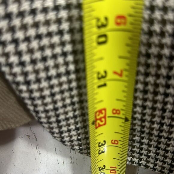 Fabrizio Cellini Mens Silk Wool Blend Houndstooth Tan Brown Blazer Jacket - Picture 16 of 16